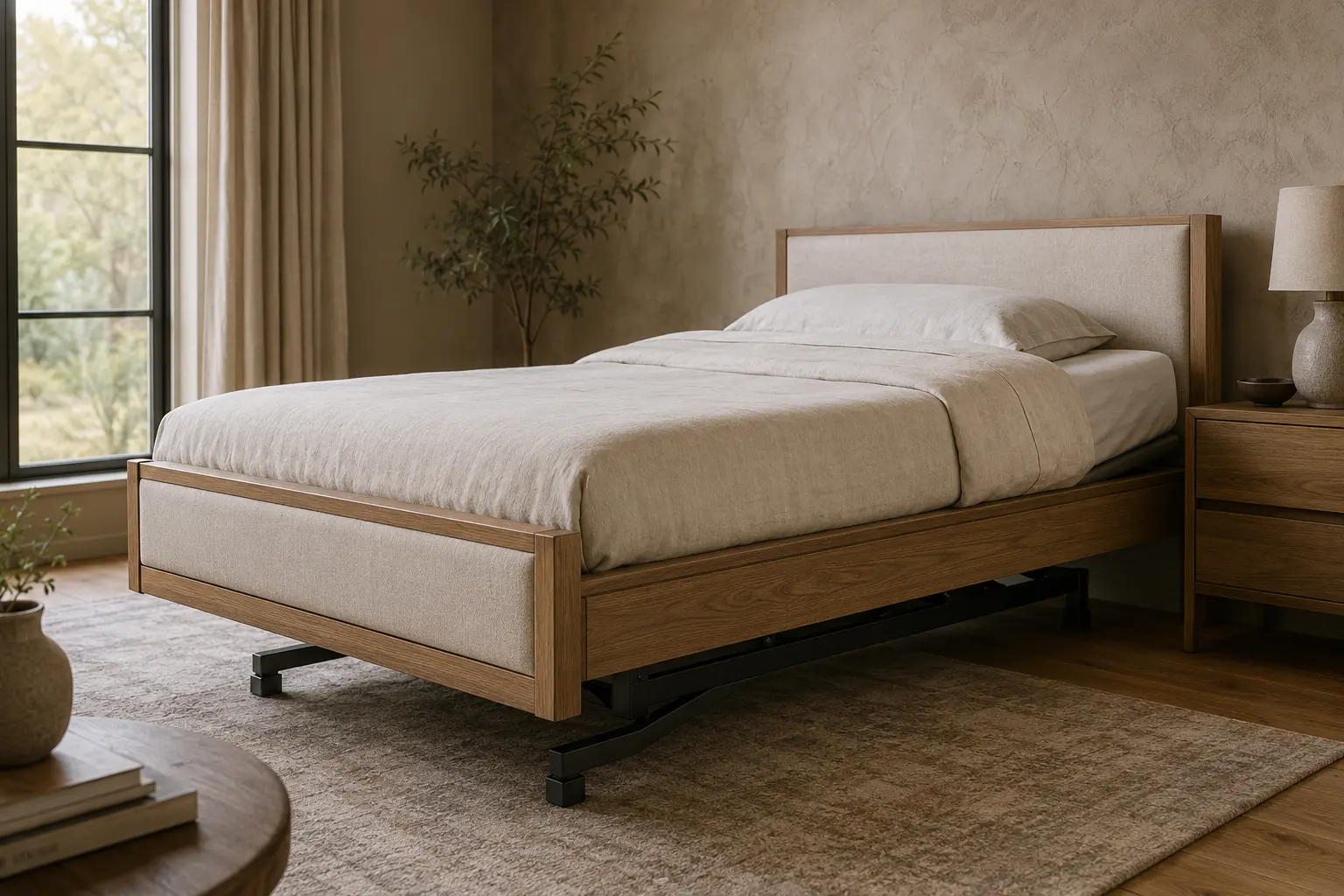 Premium domestic-looking high-low bed