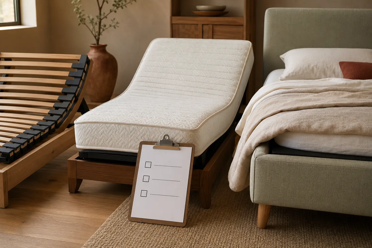 Independent comparison of bed, mattress and base